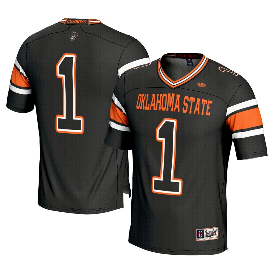 Men's GameDay Greats #1 Black Oklahoma State Cowboys Football Jersey - SUjersey01