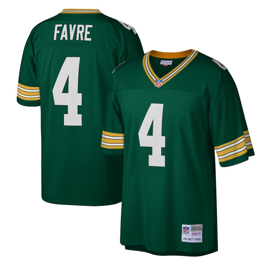 Men's Green Bay Packers Brett Favre Mitchell & Ness Green Legacy Replica Jersey - SUjersey01