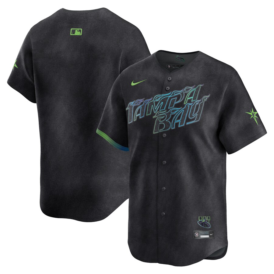 Men's Tampa Bay Rays Nike Black City Connect Limited Jersey - SUjersey01