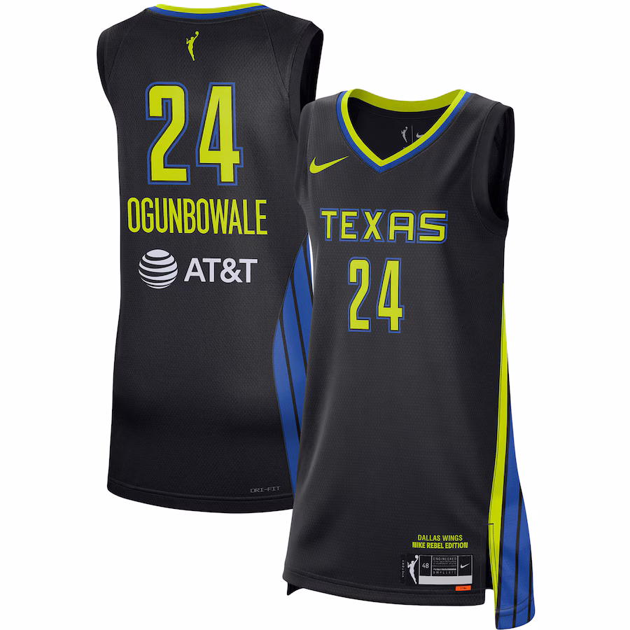 Women's Dallas Wings Arike Ogunbowale Nike Black 2021 Rebel Edition Victory Player Jersey - SUjersey01