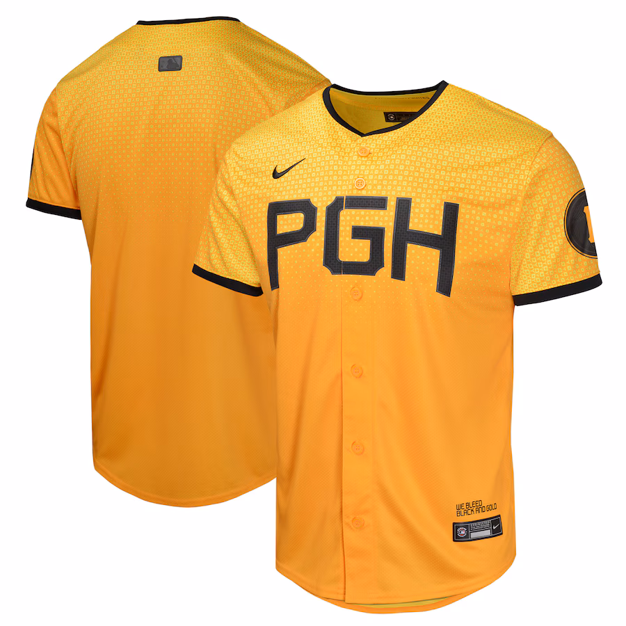Youth Pittsburgh Pirates  Nike Gold City Connect Limited Jersey - SUjersey01