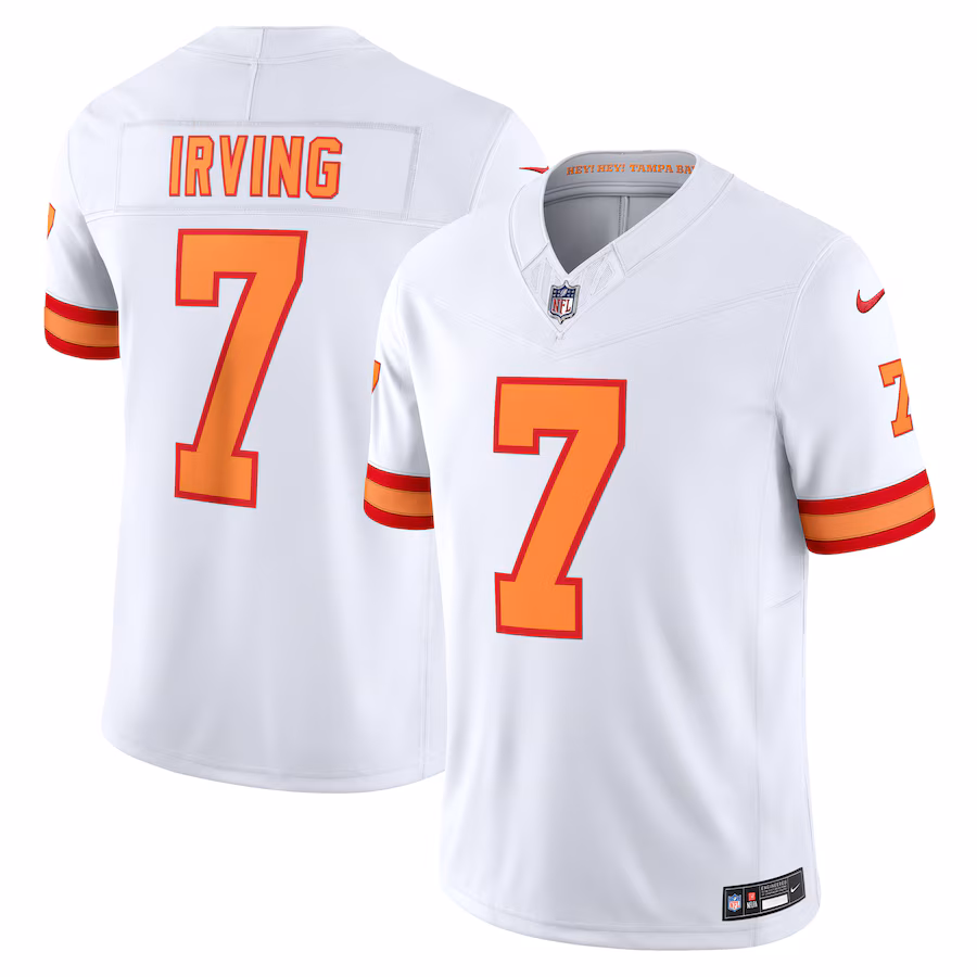Men's '76 Tampa Bay Buccaneers Bucky Irving Nike White Vapor F.U.S.E. Player Limited Jersey - SUjersey01