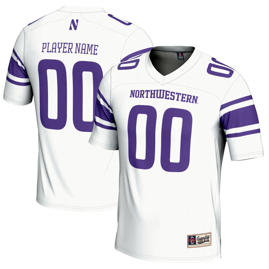 Northwestern Wildcats GameDay Greats NIL Pick-A-Player Football Jersey - White - SUjersey01