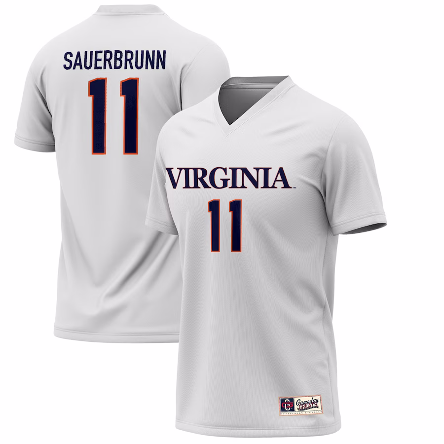 Becky Sauerbrunn Virginia Cavaliers GameDay Greats Lightweight Alumni Soccer Jersey - White - SUjersey01