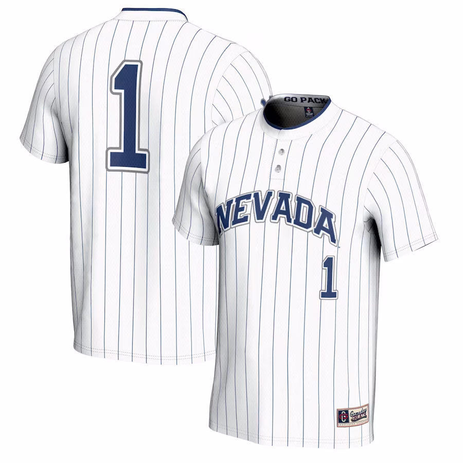 #1 Nevada Wolf Pack GameDay Greats Unisex Lightweight Softball Jersey - White - SUjersey01
