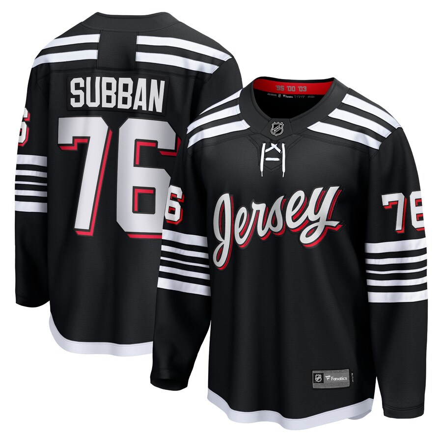 Men's New Jersey Devils P.K. Subban Fanatics Branded Black Alternate Premier Breakaway Player Jersey - SUjersey01