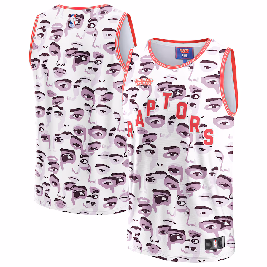 Unisex Toronto Raptors NBA & KidSuper Studios by Fanatics White Hometown Jersey - SUjersey01