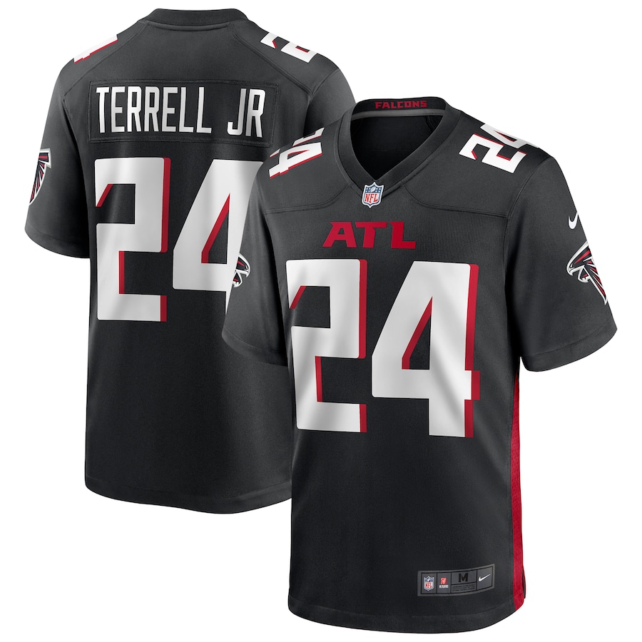 Men's Atlanta Falcons A.J. Terrell Jr. Nike Black Player Game Jersey - SUjersey01