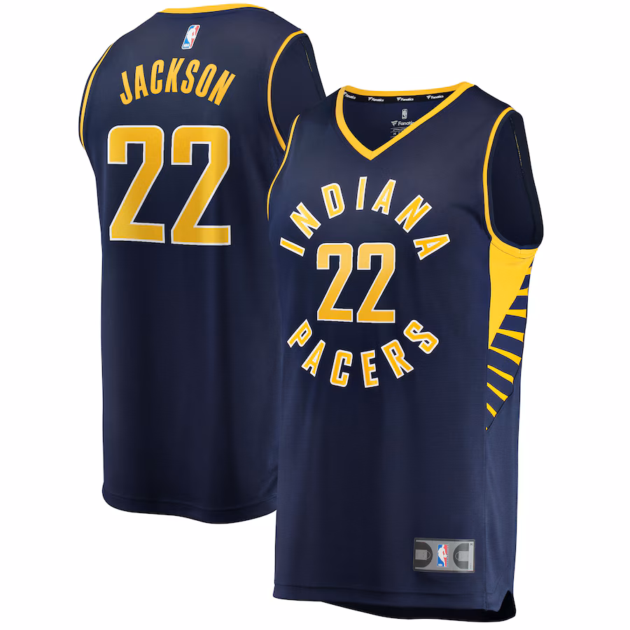 Men's Indiana Pacers Isaiah Jackson Fanatics Navy Fast Break Replica Player Jersey - Icon Edition - SUjersey01