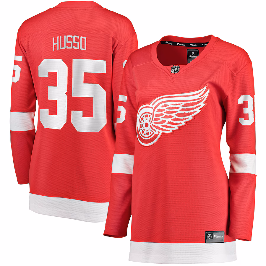 Women's Detroit Red Wings Ville Husso Fanatics Red Home Breakaway Player Jersey - SUjersey01