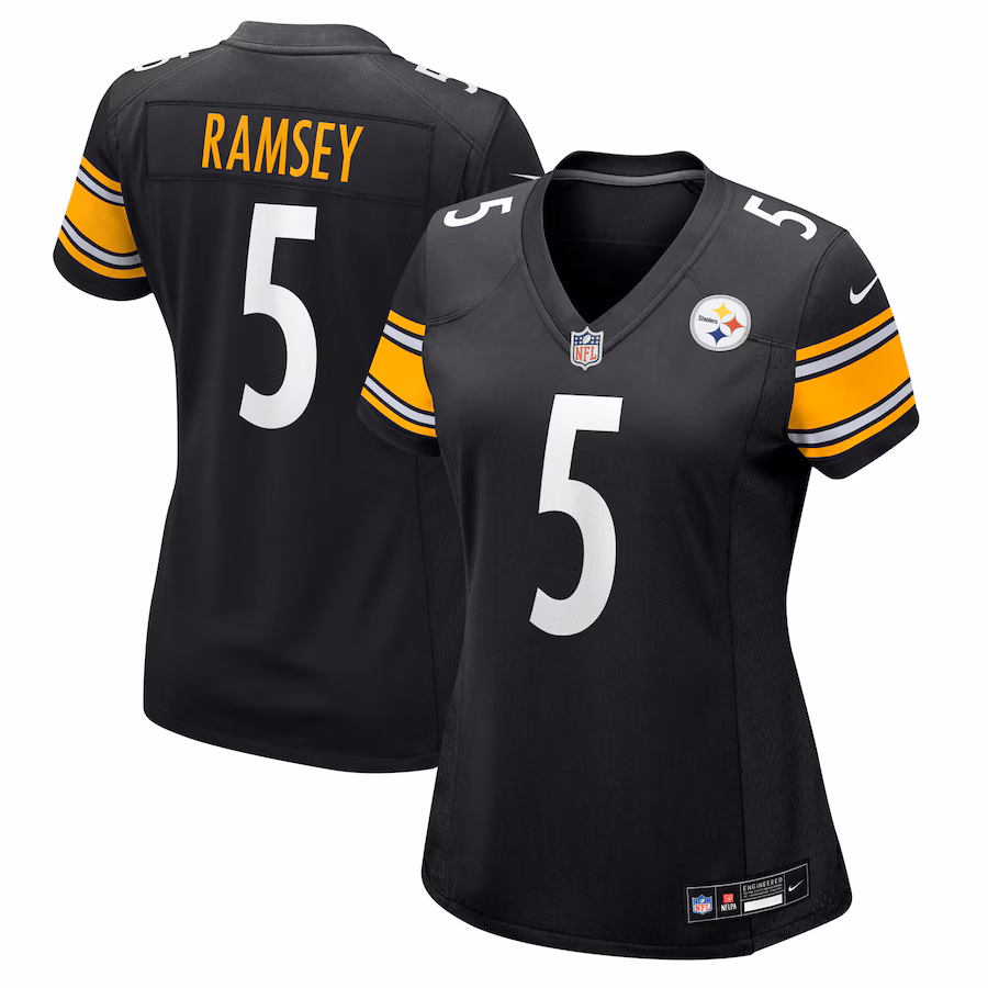 Women's Pittsburgh Steelers Jalen Ramsey Nike Black Team Game Jersey - SUjersey01