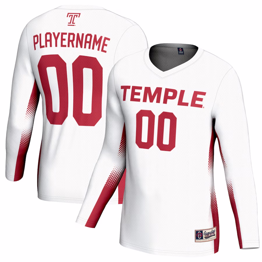 Temple Owls GameDay Greats Youth NIL Pick-A-Player Lightweight Women's Volleyball Jersey - White - SUjersey01