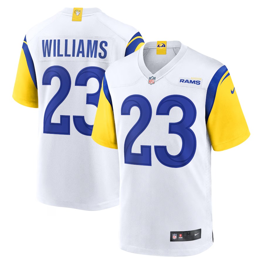 Men's Los Angeles Rams Kyren Williams Nike  White  Game Jersey - SUjersey01