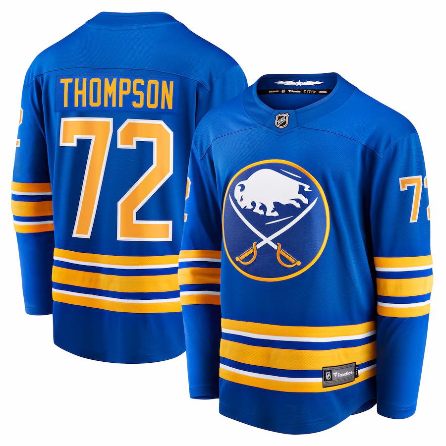 Men's Buffalo Sabres Tage Thompson Fanatics Royal Home Breakaway Player Jersey - SUjersey01