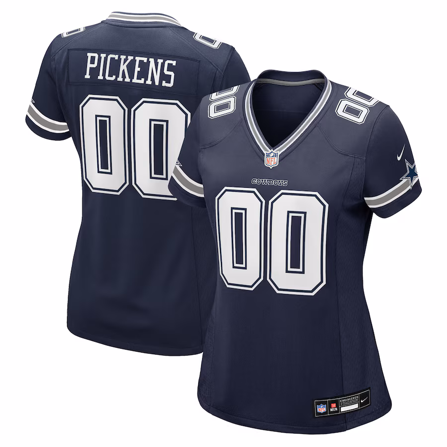 Women's Dallas Cowboys George Pickens Nike Navy Game Jersey - SUjersey01