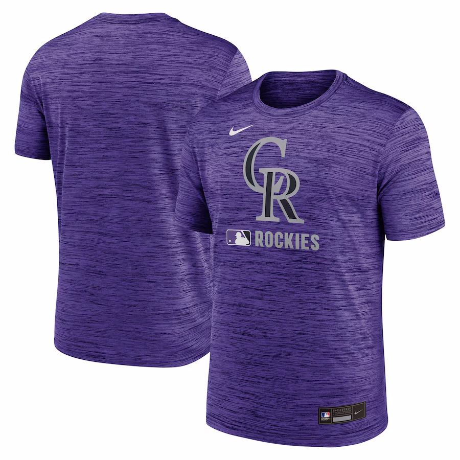 Men's Colorado Rockies Nike Purple Authentic Collection Velocity Performance Practice T-Shirt - SUjersey01