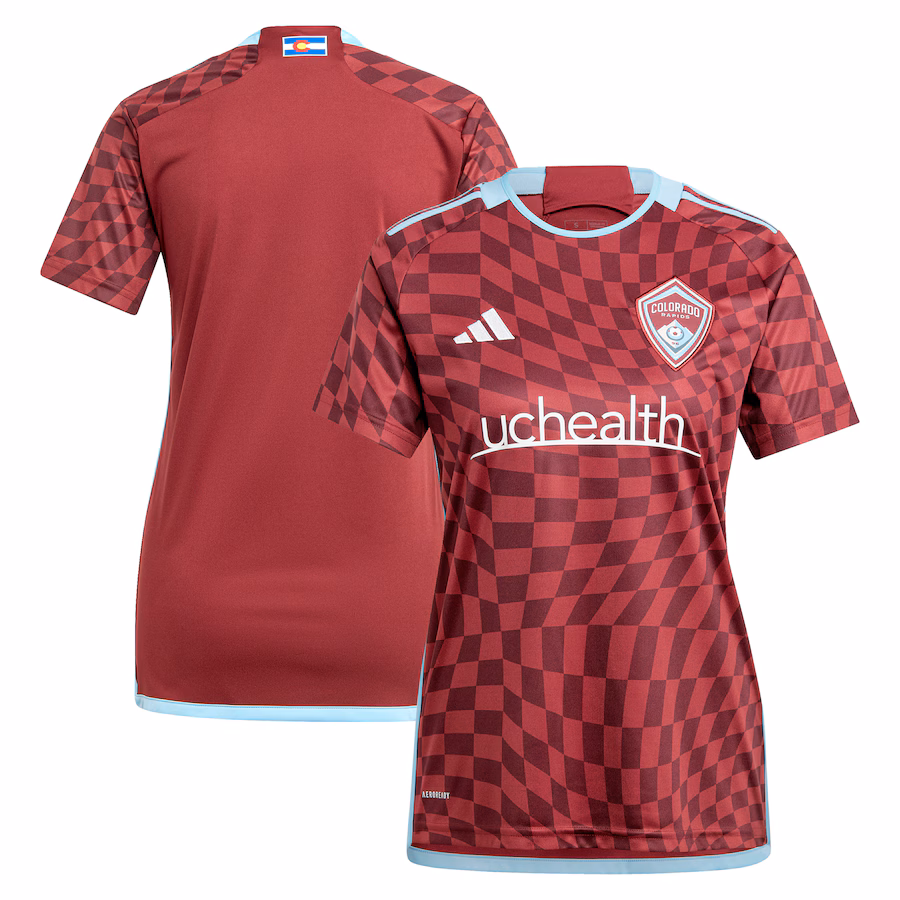 Women's Colorado Rapids  adidas Burgundy 2024 One Flag Kit Replica Jersey - SUjersey01