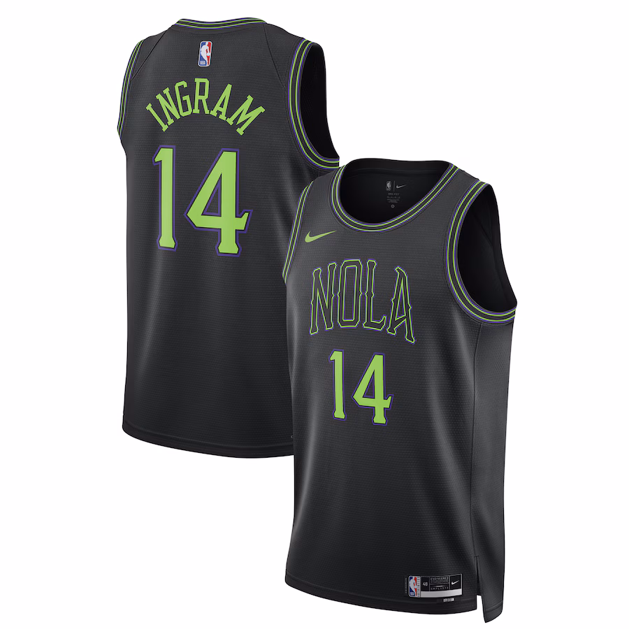Unisex New Orleans Pelicans Brandon Ingram Nike Black 2023/24 Swingman Jersey - City Edition - SUjersey01