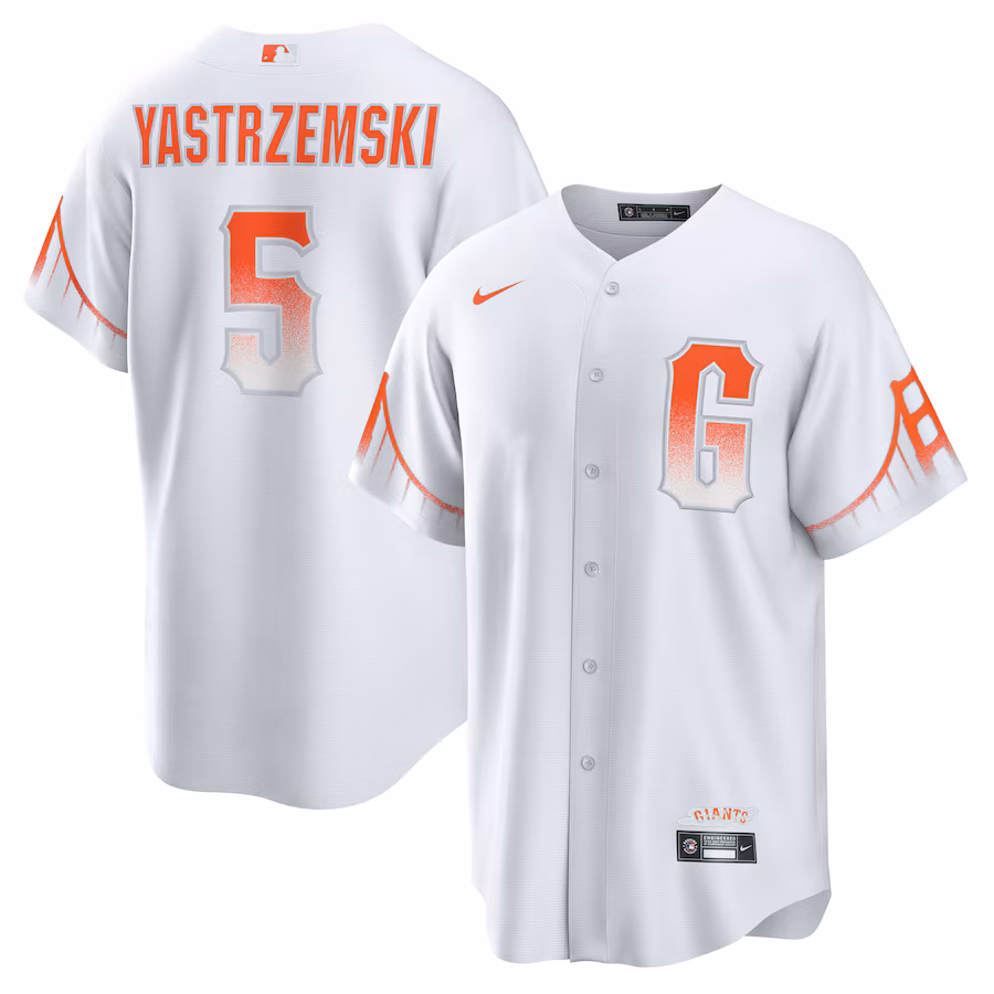 Men's San Francisco Giants Mike Yastrzemski Nike White 2021 City Connect Replica Player Jersey - SUjersey01