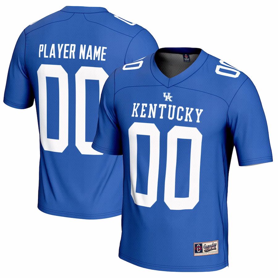 Kentucky Wildcats GameDay Greats NIL Pick-A-Player Football Jersey - Royal - SUjersey01