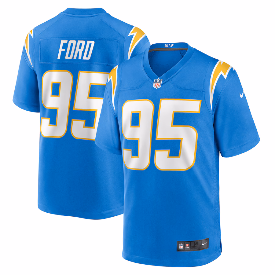Men's Los Angeles Chargers Poona Ford Nike  Powder Blue  Game Jersey - SUjersey01