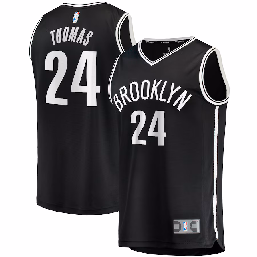 Men's Brooklyn Nets Cam Thomas Fanatics Black Big & Tall Fast Break Player Jersey - Icon Edition - SUjersey01