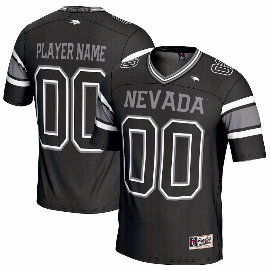 Nevada Wolf Pack GameDay Greats NIL Pick-A-Player Football Jersey - Black - SUjersey01