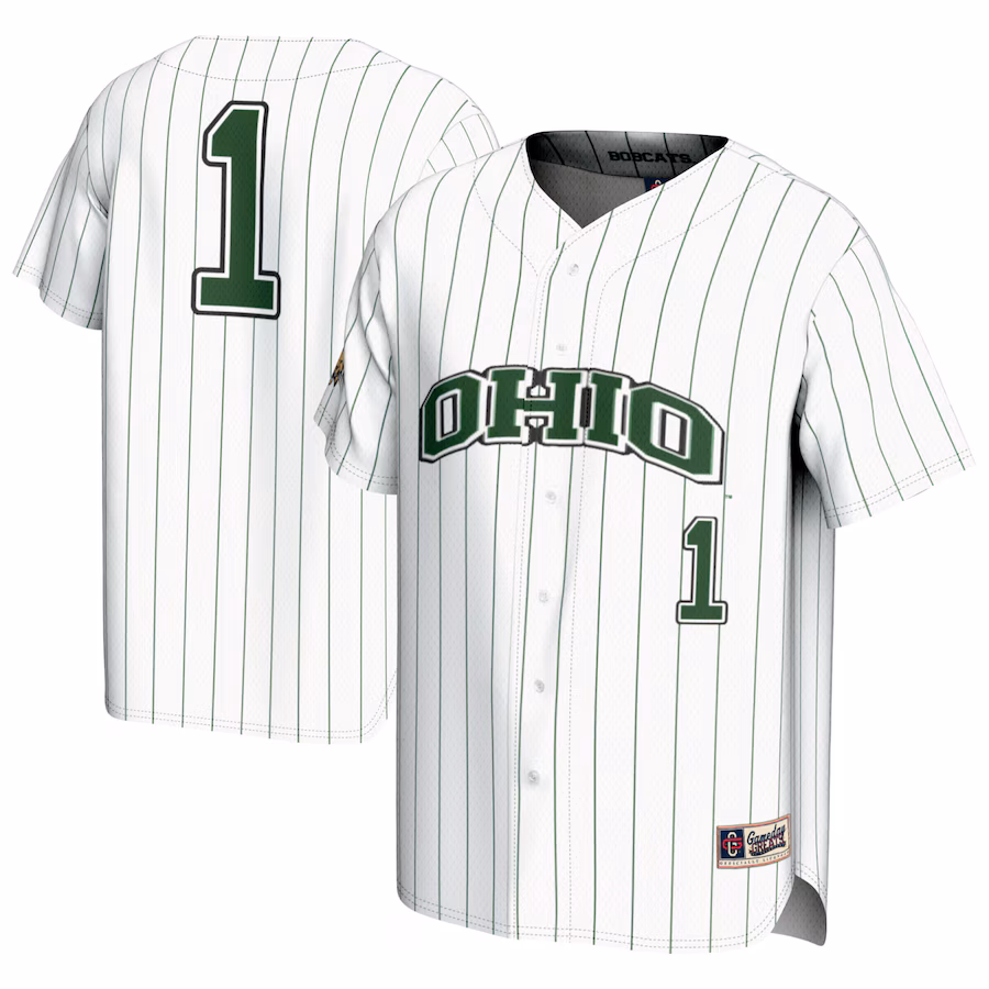 Youth GameDay Greats #1 White Ohio Bobcats  Lightweight Baseball Fashion Jersey - SUjersey01