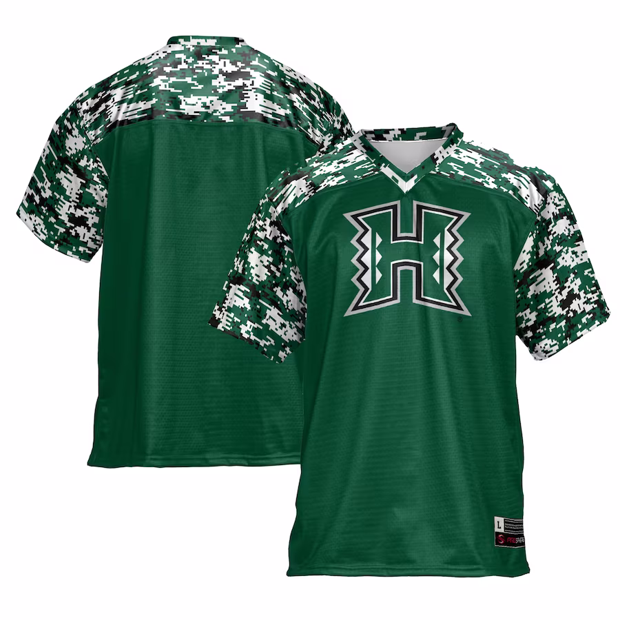 Hawaii Rainbow Warriors GameDay Greats Football Jersey - Green - SUjersey01