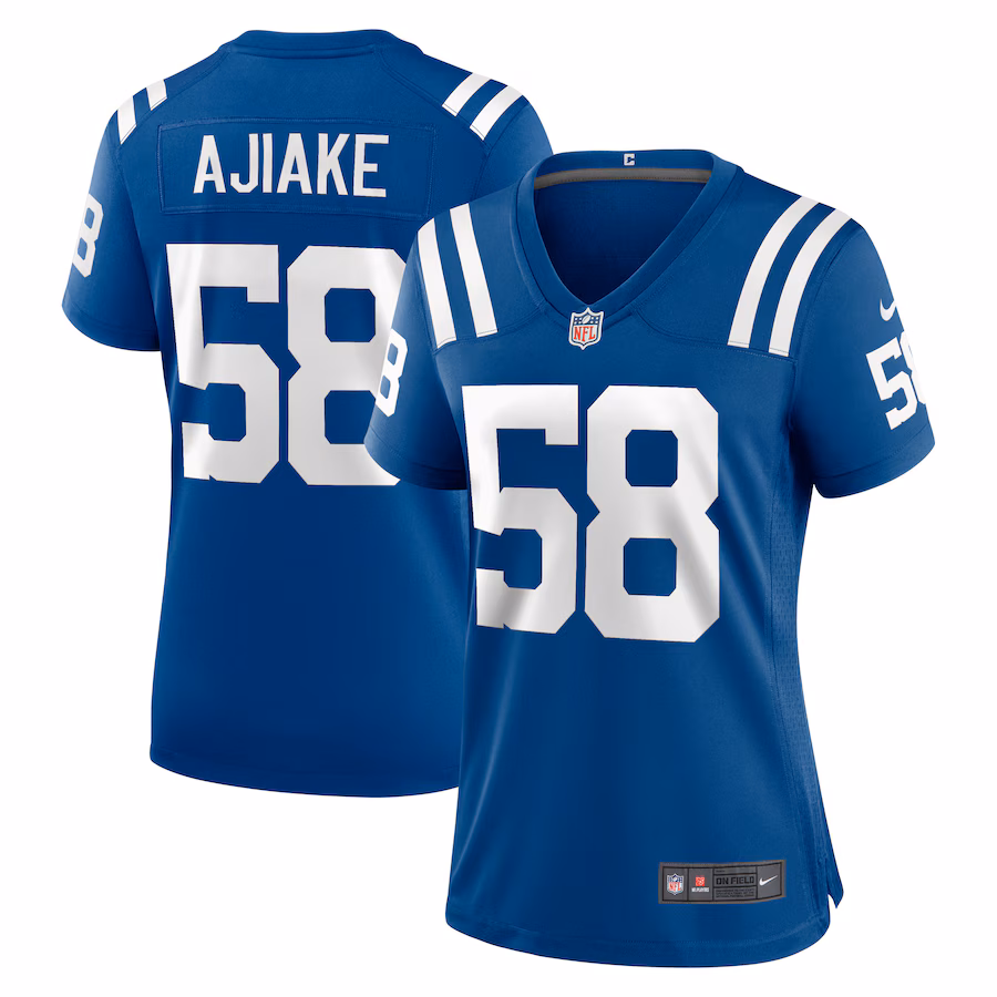 Women's Indianapolis Colts Austin Ajiake Nike  Royal Game Jersey - SUjersey01