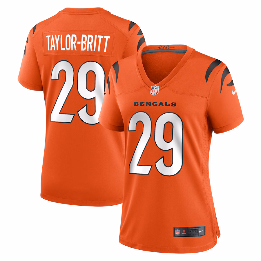 Women's Cincinnati Bengals Cam Taylor-Britt Nike  Orange Alternate Game Jersey - SUjersey01
