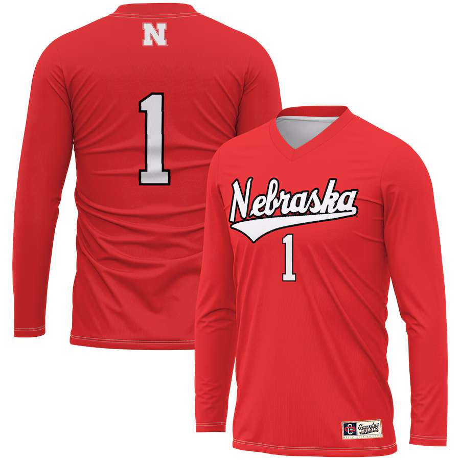 #1 Nebraska Huskers GameDay Greats Unisex  Lightweight Volleyball Jersey - Scarlet - SUjersey01