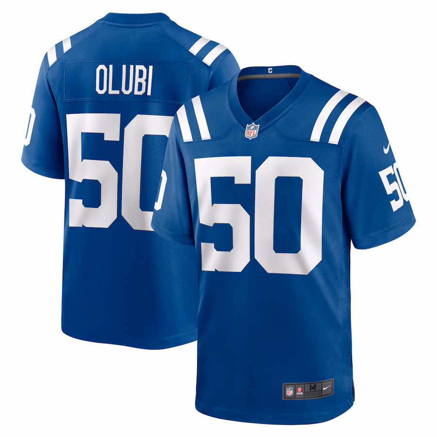 Men's Indianapolis Colts Segun Olubi Nike Royal Game Player Jersey - SUjersey01