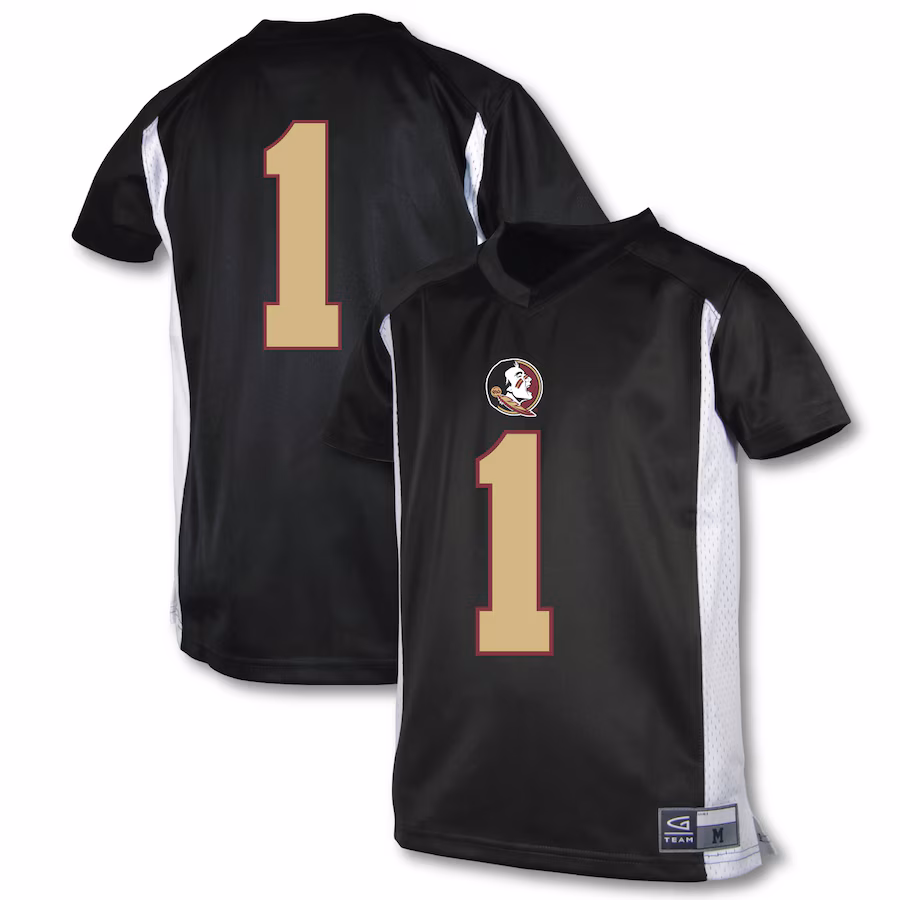 Youth Garb #1 Black Florida State Seminoles Football Jersey - SUjersey01