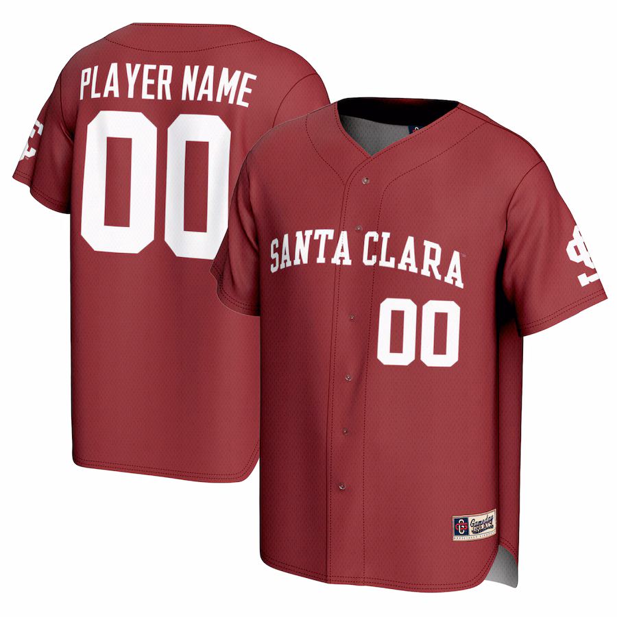 Santa Clara Broncos GameDay Greats Unisex NIL Pick-A-Player Baseball Lightweight Jersey - Maroon - SUjersey01