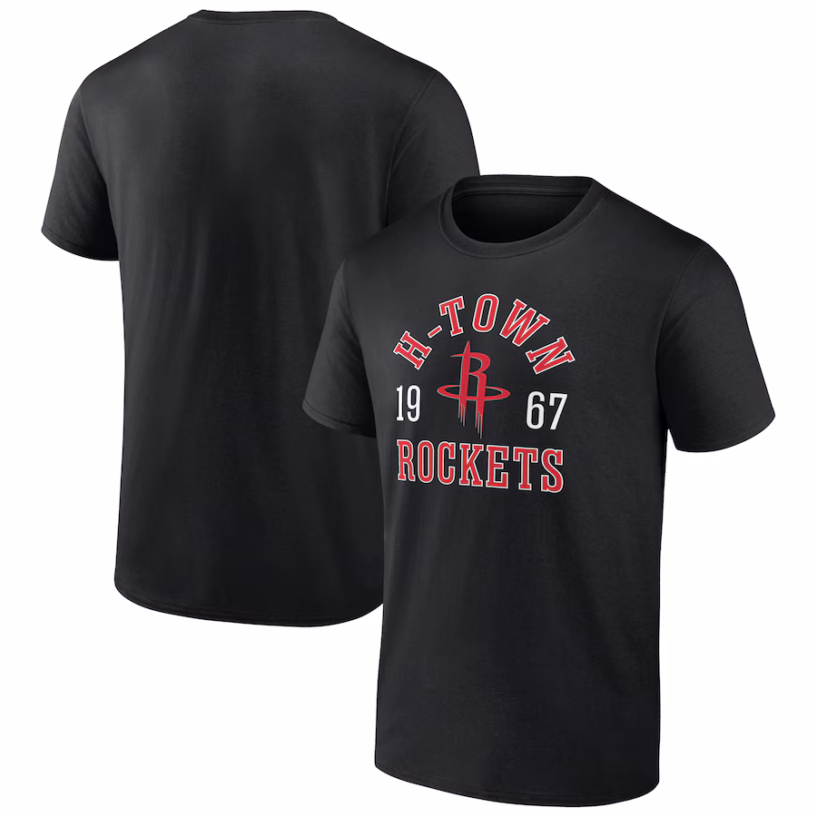 Men's Houston Rockets Black The Extras T-Shirt - SUjersey01