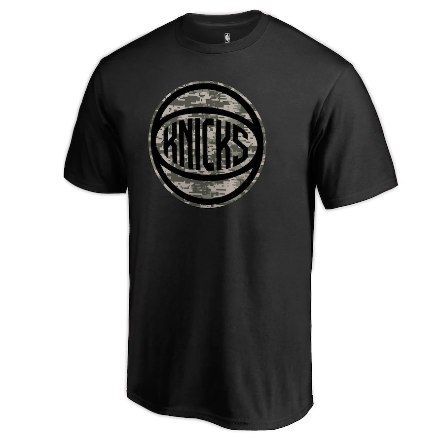 Men's New York Knicks Black Cloak Camo T-Shirt - SUjersey01
