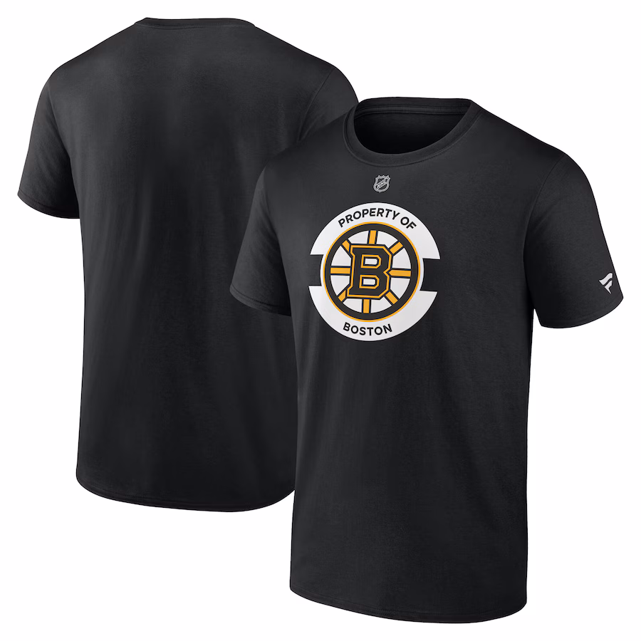 Men's Boston Bruins Fanatics Black Authentic Pro Core Secondary T-Shirt - SUjersey01