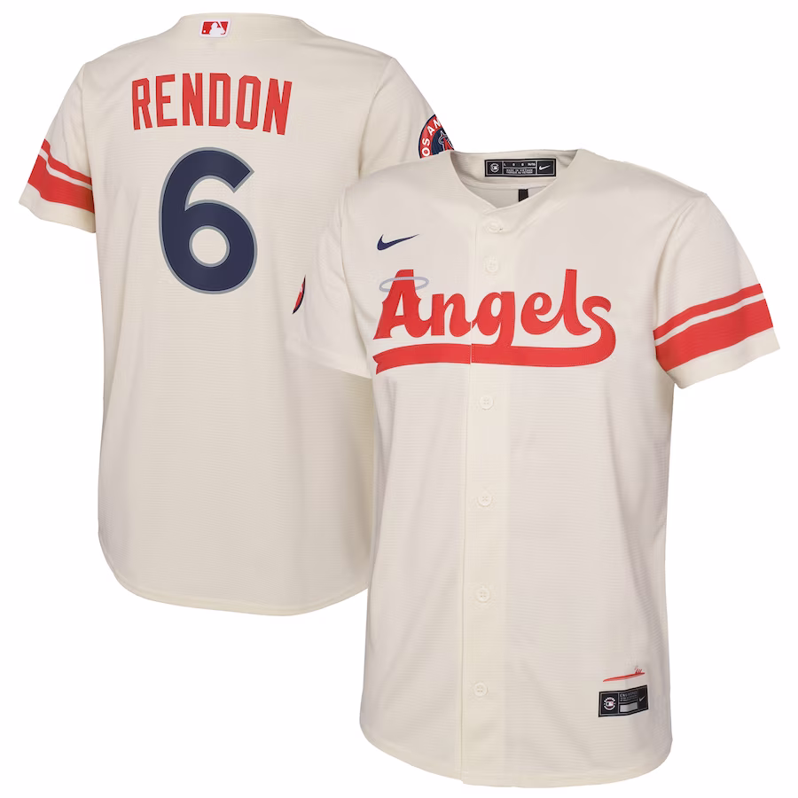 Youth Los Angeles Angels Anthony Rendon Nike Cream City Connect Replica Player Jersey - SUjersey01