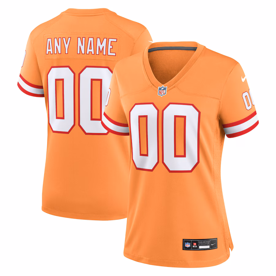 Women's Tampa Bay Buccaneers Nike Orange Custom Throwback Game Jersey - SUjersey01