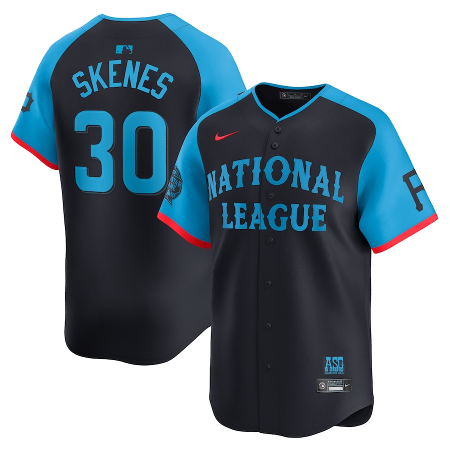 Men's National League Paul Skenes Nike Navy 2024 MLB All-Star Game Limited Player Jersey - SUjersey01