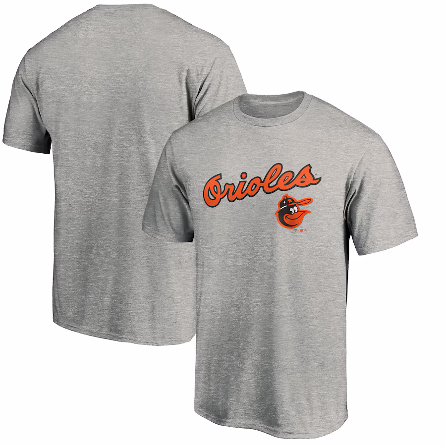 Men's Baltimore Orioles Heather Gray Cooperstown Collection Wahconah T-Shirt - SUjersey01