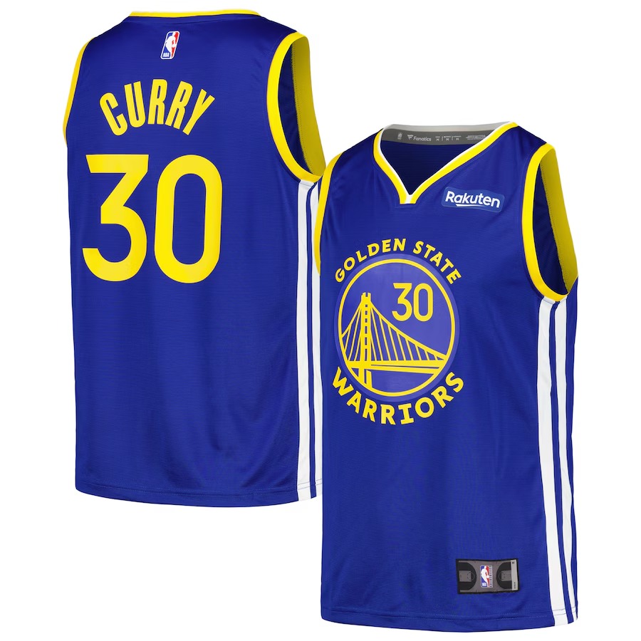 Men's Golden State Warriors Stephen Curry Fanatics Royal Fast Break Player Badge Jersey - SUjersey01