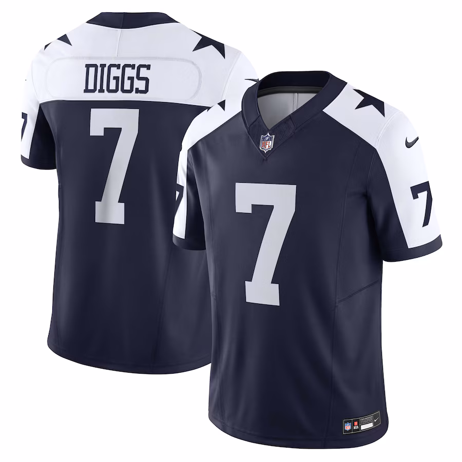 Men's Dallas Cowboys Trevon Diggs Nike Navy Vapor F.U.S.E. Limited Jersey - SUjersey01