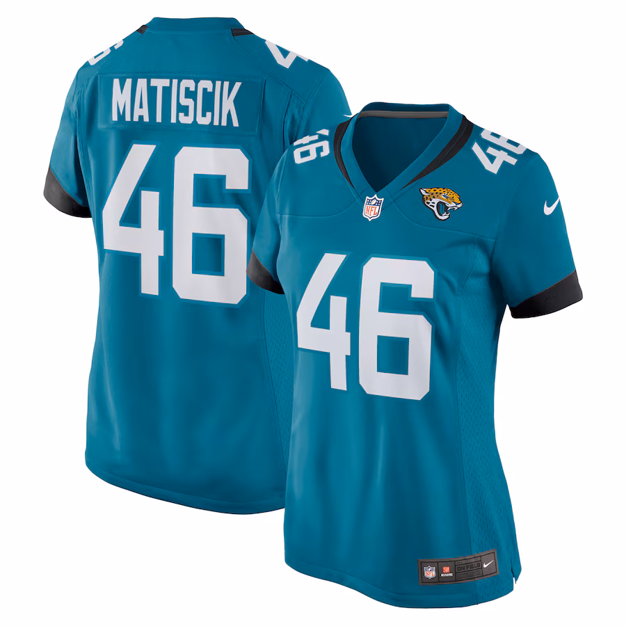 Women's Jacksonville Jaguars Ross Matiscik Nike Teal Nike Game Jersey - SUjersey01