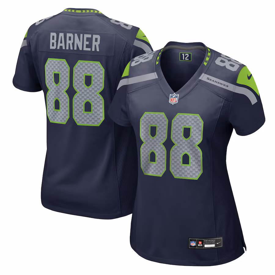 Women's Seattle Seahawks A.J. Barner Nike Navy Team Game Jersey - SUjersey01