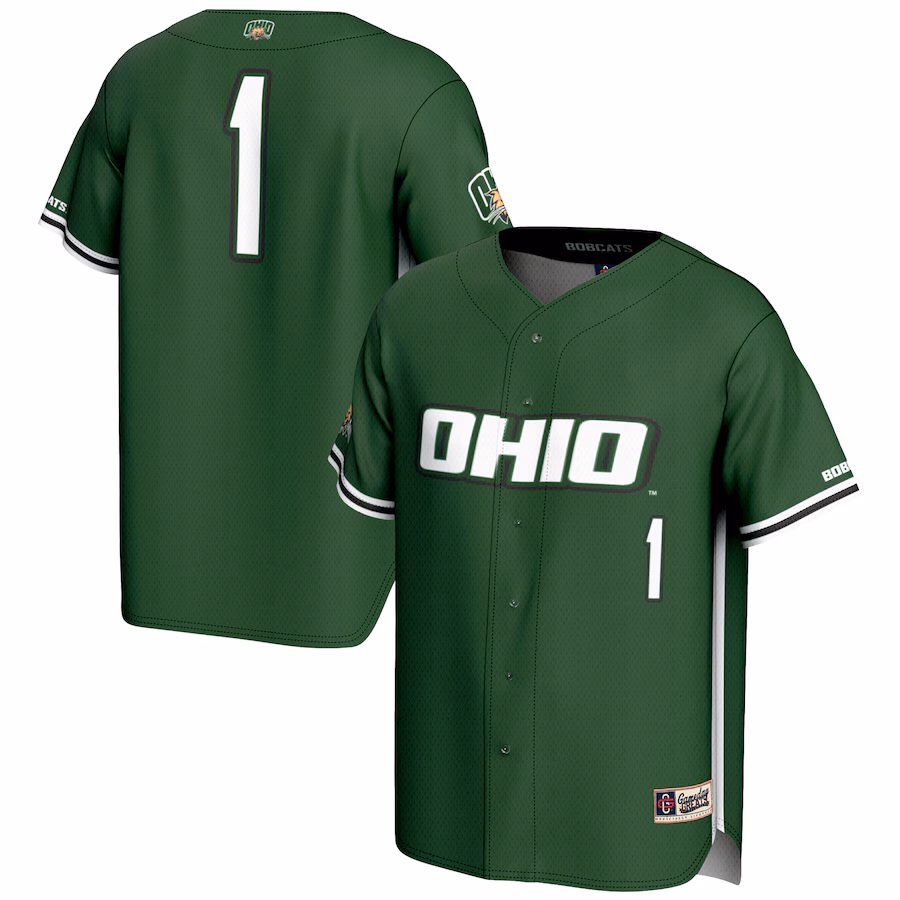 Youth GameDay Greats #1 Green Ohio Bobcats Lightweight Baseball Jersey - SUjersey01