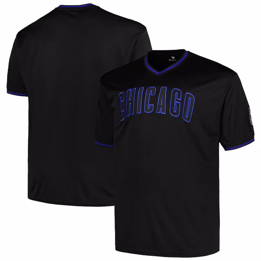Men's Chicago Cubs Profile Black Big & Tall Pop Fashion Jersey - SUjersey01