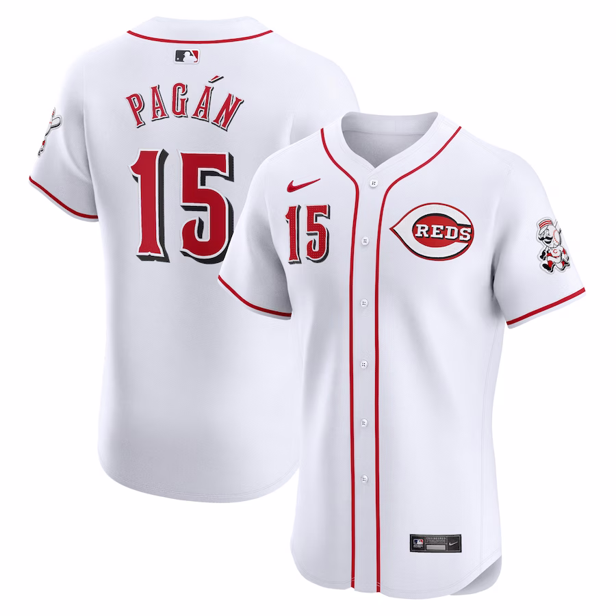 Men's Cincinnati Reds Emilio Pagan Nike White Home Elite Player Jersey - SUjersey01