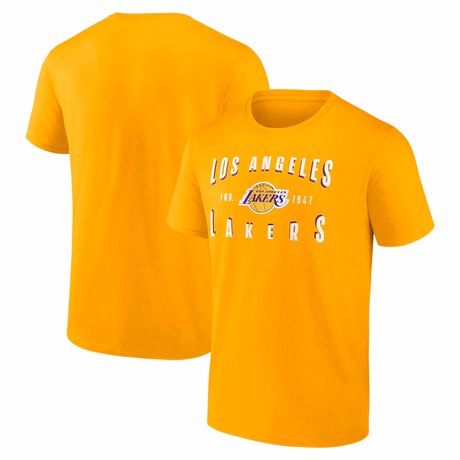 Men's Los Angeles Lakers Fanatics Gold Competition T-Shirt - SUjersey01